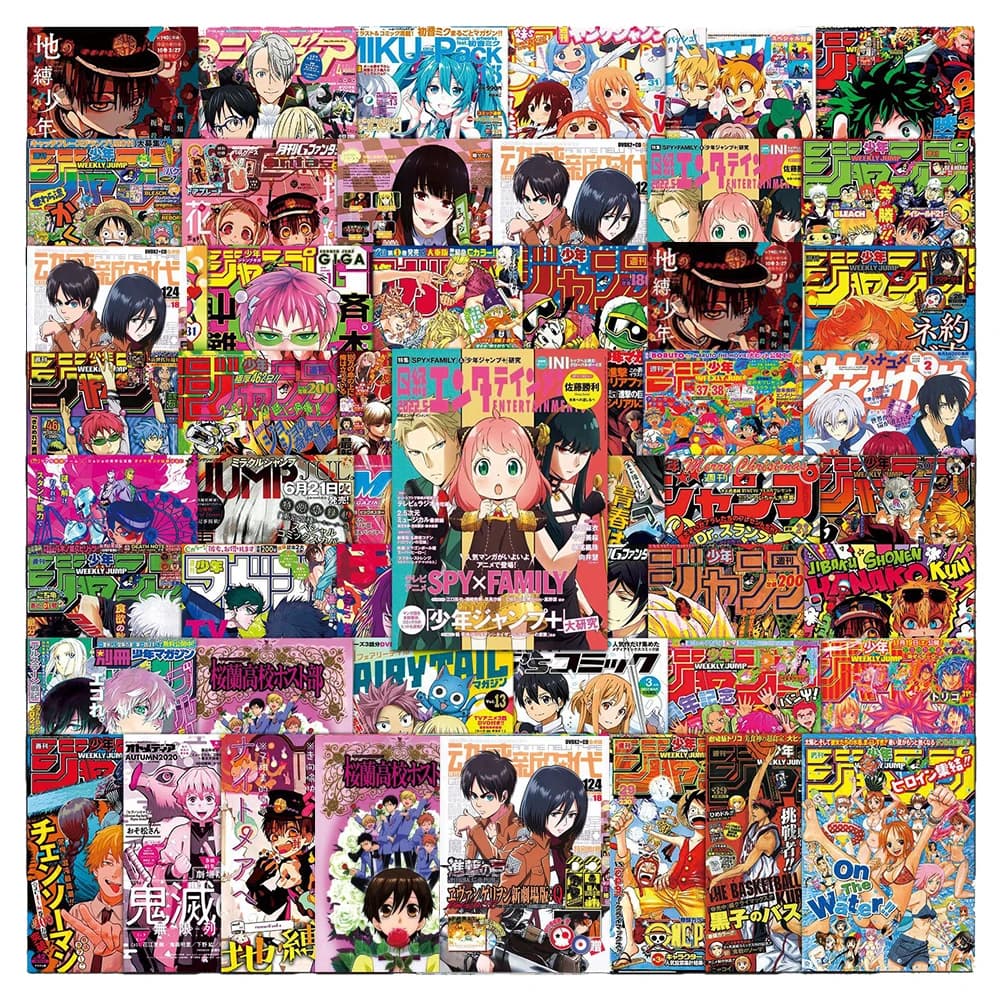 10/30/50pcs Mix Anime Stickers Poster Jujutsu Kaisen Attack on Titan Decals Laptop Motorcycle Phone Waterproof Sticker Kids Toy