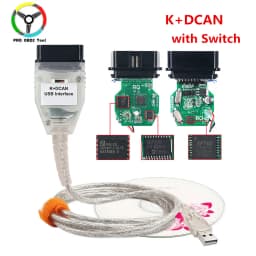 For BMW K DCAN Switch OBDII Diagnostic Cable for BMW K+DCAN USB Interface Ediabas K D CAN OBD2 Diagnostic Scanner FT232RL