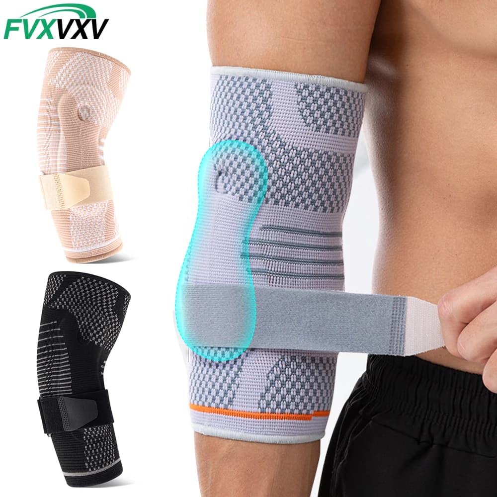1PCS Elbow Brace Support,Breathable Elbow Compression Sleeve with Gel Pad for Golfer's,Tennis Elbow & Tendonitis Treatment