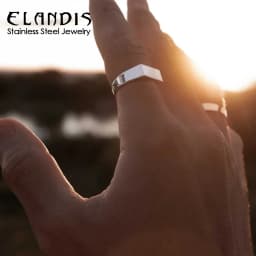 ELANDIS Classic Men's Ring Simple Stainless Steel Gold-Plated Fashion Accessories Wholesale