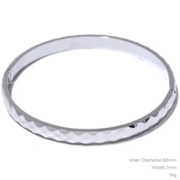 Yhpup 60mm 316l Stainless Steel Round Texture Bracelet Bangle Gold Silver Color Metal Waterproof Wrist Jewelry Bijoux Gift