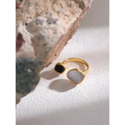 Yhpup Acrylic Shell Ring Jewelry 316L Stainless Steel Geometric Women Finger Ring Bagues Pour Femme Accessories Femme Gift