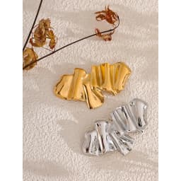 Yhpup Abstract Geometry Fashion Metal 18k Gold PVD Plated Brooch Pin Clothes Accessories Waterproof Charm Unisex Jewelry