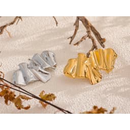 Yhpup Abstract Geometry Fashion Metal 18k Gold PVD Plated Brooch Pin Clothes Accessories Waterproof Charm Unisex Jewelry