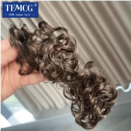 Curly Hair Realistic Front Hairline 100% Natural Human Hair Toupee For Men V Style Front man wig WithThin Skin PU Base Man Wig
