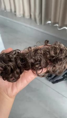 Curly Hair Realistic Front Hairline 100% Natural Human Hair Toupee For Men V Style Front man wig WithThin Skin PU Base Man Wig
