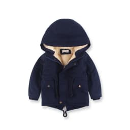 Boys Girls Winter Jacket Children Plus Velvet Thick Warm Coats Kids Fashion Zipper Outwears Autumn Hooded Windbreaker Clothing