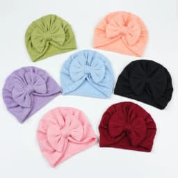Cute Baby Hat Girls Kids Beanie Bowknot Cap Newborn Photography Spring Autumn Turban Infant Children Props