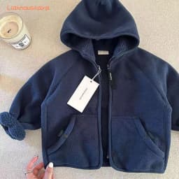 Boys Girls Warm One Piece Fleece Hooded Coat 2026 Trendy Velvet Liner Kids Hoodie Sweatshirt For 2-12Y Daily Casual Outerwear