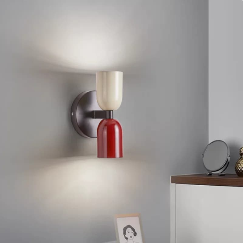 E27 Nordic Wall Lamp LED Macaron Minimalist Sconce Bedroom Bedside Living Room Study Aisle Indoor Home Decoration Light