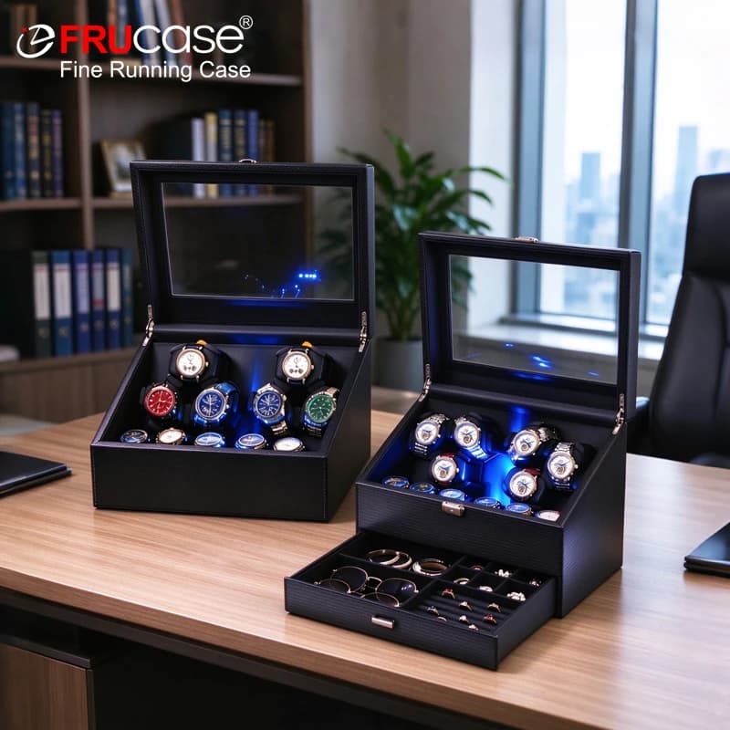 FRUCASE PU Watch Winder for automatic watches automatic winder 6+6 watches