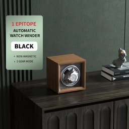 IBBETON Luxury Brand Wood Watch Winder High-End 1 Slot Automatic Watches Box with Mabuchi Moto Watch Cabinet Clock Storage Box