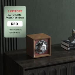 IBBETON Luxury Brand Wood Watch Winder High-End 1 Slot Automatic Watches Box with Mabuchi Moto Watch Cabinet Clock Storage Box