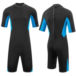 Men's Wetsuit 3mm Neoprene Short Sleeve One Piece Spring Diving Suit Back Front Zip Surfing Diving Swimming Snorkeling Kayaking