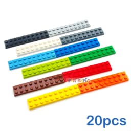 20pcs DIY Building Blocks Thin Figures Bricks 2x10 Dots Educational Creative Size Compatible With 3832 Plastic Toys for Children