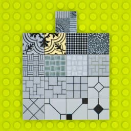 Custom Printed Brick Tiles Decorated Detailed Block Floor wall 2*2 MOC City Construction Building Toys 20PCs/lot