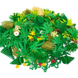 100g Plants Building Blocks DIY Toys Leaves Grasses Pine Trees Bamboo Flowers Multi-scene Construction Practical Accessories