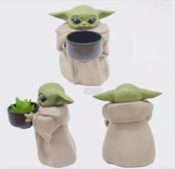 Star Wars Baby Yoda Cute Yoda Baby Flower Pot The Mandalorian Dolls Toy Gifts for Children