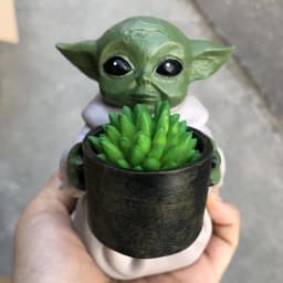 Star Wars Baby Yoda Cute Yoda Baby Flower Pot The Mandalorian Dolls Toy Gifts for Children