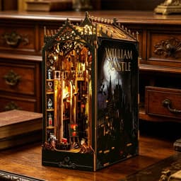 DIY Book Nook Kit Wooden Mini Doll House 3D Puzzle Model Building Bookshelf Booknook Home Decor Toys For Xmas Birthday Gifts