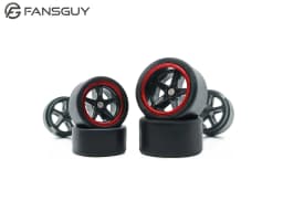 FANSGUY Adult Model Wheels 1Set 1/64 Alloy Car Staggered Front Small Rear Large Wheel 11.2mm+13mm BMS-F/FP Serie