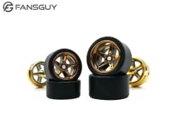 FANSGUY Adult Model Wheels 1Set 1/64 Alloy Car Staggered Front Small Rear Large Wheel 11.2mm+13mm BMS-F/FP Serie