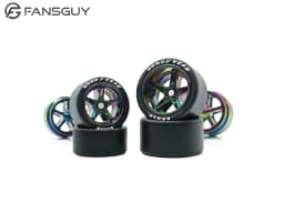 FANSGUY Adult Model Wheels 1Set 1/64 Alloy Car Staggered Front Small Rear Large Wheel 11.2mm+13mm BMS-F/FP Serie