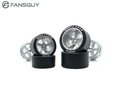 FANSGUY Adult Model Wheels 1Set 1/64 Alloy Car Staggered Front Small Rear Large Wheel 11.2mm+13mm BMS-F/FP Serie