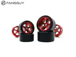 FANSGUY Adult Model Wheels 1Set 1/64 Alloy Car Staggered Front Small Rear Large Wheel 11.2mm+13mm BMS-F/FP Serie