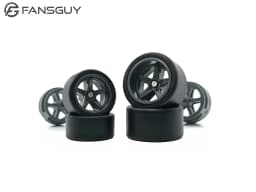 FANSGUY Adult Model Wheels 1Set 1/64 Alloy Car Staggered Front Small Rear Large Wheel 11.2mm+13mm BMS-F/FP Serie