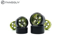 FANSGUY Adult Model Wheels 1Set 1/64 Alloy Car Staggered Front Small Rear Large Wheel 11.2mm+13mm BMS-F/FP Serie