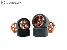 FANSGUY Adult Model Wheels 1Set 1/64 Alloy Car Staggered Front Small Rear Large Wheel 11.2mm+13mm BMS-F/FP Serie