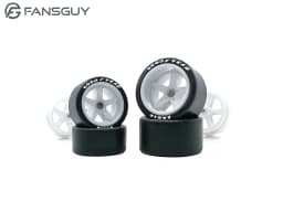 FANSGUY Adult Model Wheels 1Set 1/64 Alloy Car Staggered Front Small Rear Large Wheel 11.2mm+13mm BMS-F/FP Serie