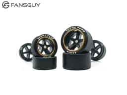 FANSGUY Adult Model Wheels 1Set 1/64 Alloy Car Staggered Front Small Rear Large Wheel 11.2mm+13mm BMS-F/FP Serie
