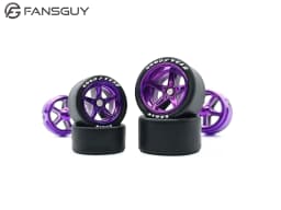 FANSGUY Adult Model Wheels 1Set 1/64 Alloy Car Staggered Front Small Rear Large Wheel 11.2mm+13mm BMS-F/FP Serie