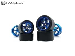FANSGUY Adult Model Wheels 1Set 1/64 Alloy Car Staggered Front Small Rear Large Wheel 11.2mm+13mm BMS-F/FP Serie