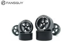 FANSGUY Adult Model Wheels 1Set 1/64 Alloy Car Staggered Front Small Rear Large Wheel 11.2mm+13mm BMS-F/FP Serie
