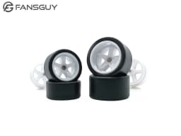 FANSGUY Adult Model Wheels 1Set 1/64 Alloy Car Staggered Front Small Rear Large Wheel 11.2mm+13mm BMS-F/FP Serie