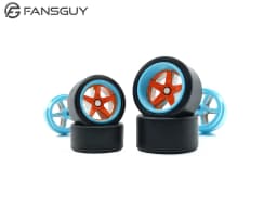 FANSGUY Adult Model Wheels 1Set 1/64 Alloy Car Staggered Front Small Rear Large Wheel 11.2mm+13mm BMS-F/FP Serie