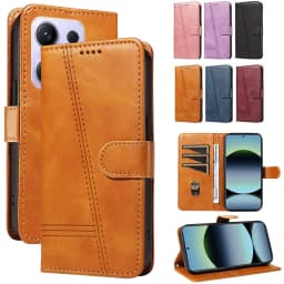 Leather Wallet Phone Case For iPhone 16e 16 Pro Max 15 14 13 Mini 12 11 X XS XR SE2 SE3 8 7 6s Plus Flip Card Slot Holder Cover
