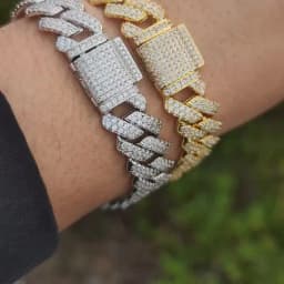 ESKEEM 14mm Bling Iced Out Cuban Zirconia Cuban Miami Prong Link For Women Men Hip Hop Street Bracelets Jewelry Wholesale