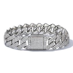 ESKEEM 14mm Bling Iced Out Cuban Zirconia Cuban Miami Prong Link For Women Men Hip Hop Street Bracelets Jewelry Wholesale