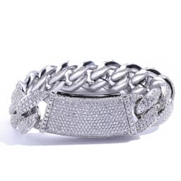 ESKEEM 2/3/4/6Row Full Diamond Bubble Cuban Bracelet 10/13/18/20/22MM CZ Stone Iced Out Hip Hop Jewelry Cuban Bracelet Women Men