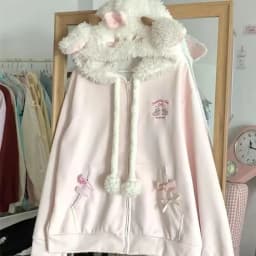 Japanese Sweet Hooded Cardigan Sweatshirt Embroidery Women Cute Jacket Spring Autumn Coat Hooded Y2k Kawaii Outerwear New