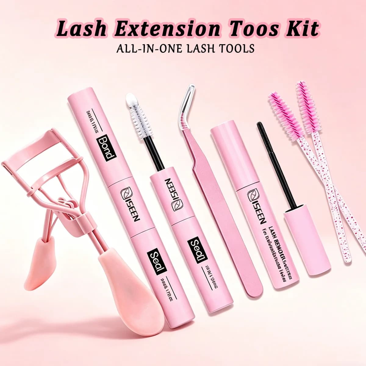 Lash Cluster Glue, Lash Bond and Seal Waterproof, Bond & Seal Eyelash Glue for Clusters, Eyelash Adhesive Black Long-Lasting 72H