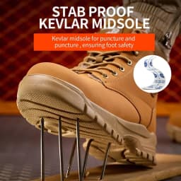 2025Fashion Winter Warm Men's Work Safety Boots Waterproof Sturdy Steel Toe Shoes Sports Shoes Safety Protection Cold Prevention