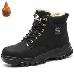 2025Fashion Winter Warm Men's Work Safety Boots Waterproof Sturdy Steel Toe Shoes Sports Shoes Safety Protection Cold Prevention