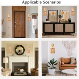 Hemp Rope Design Bedhead Wall Lamp Cylindrical Shaped Wall Light for Bedroom Farmhouse Countryside Decorative Lighting Lampshade