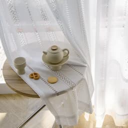1pc Jacquard Hollow Out White Tulle Window Sher Curtains for Living Room Bedroom Dining Semi Blackout Decor 창문커텐 Rideaux Voi