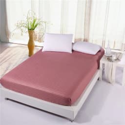 100% Cotton Premium Satin Stripe Encryption Fabric Bed Sheet Four Corners With Elastic160*200cm&200*220cm More Specifications